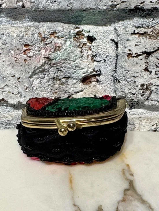 Vintage Sequin Mini Beaded Coin Purse - Picture 2 of 6